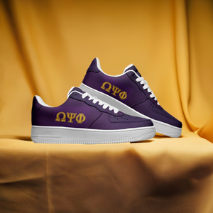 Omega Psi Phi Low Top Leather Sneakers