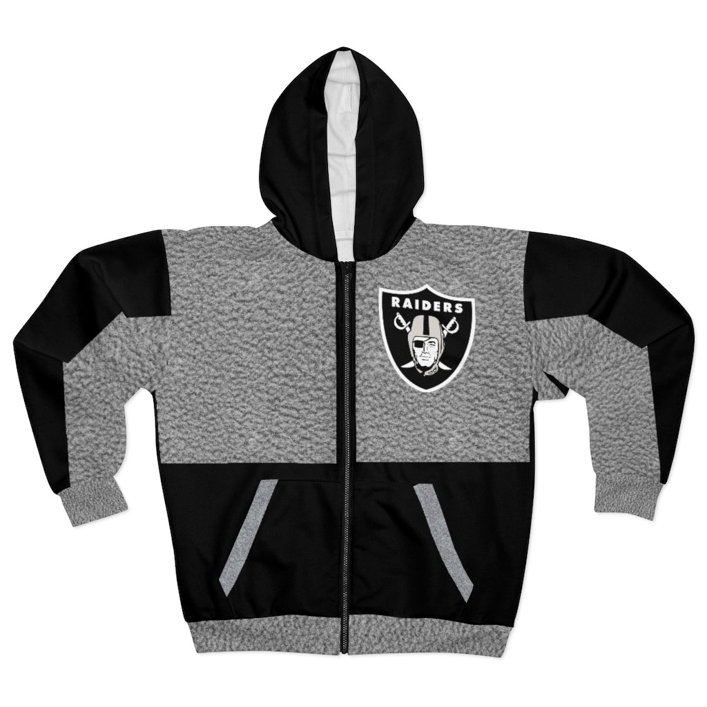 raiders zip up sweater