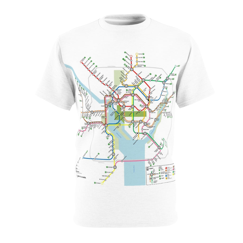 Washington Dc Metro Map Tee Shirt