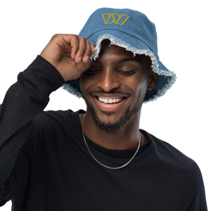 Washington Commanders Distressed denim bucket hat